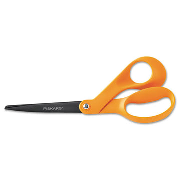 Fiskars® Our Finest Scissors, 8" Long, 3.1" Cut Length, Orange Offset Handle freeshipping - TVN Wholesale